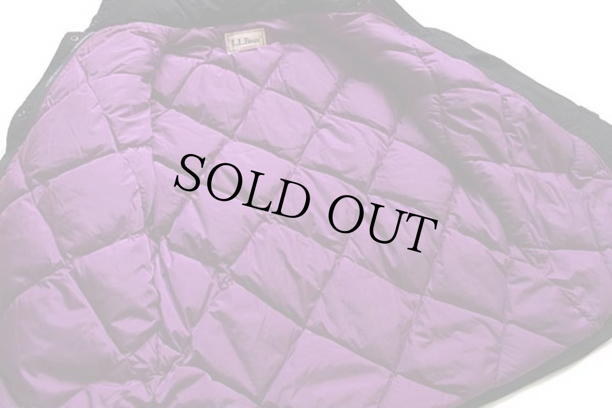 画像5: 90s L.L.Bean チロリアンテープ フード付き ダウンジャケット 黒 W-S★パーカー (5)