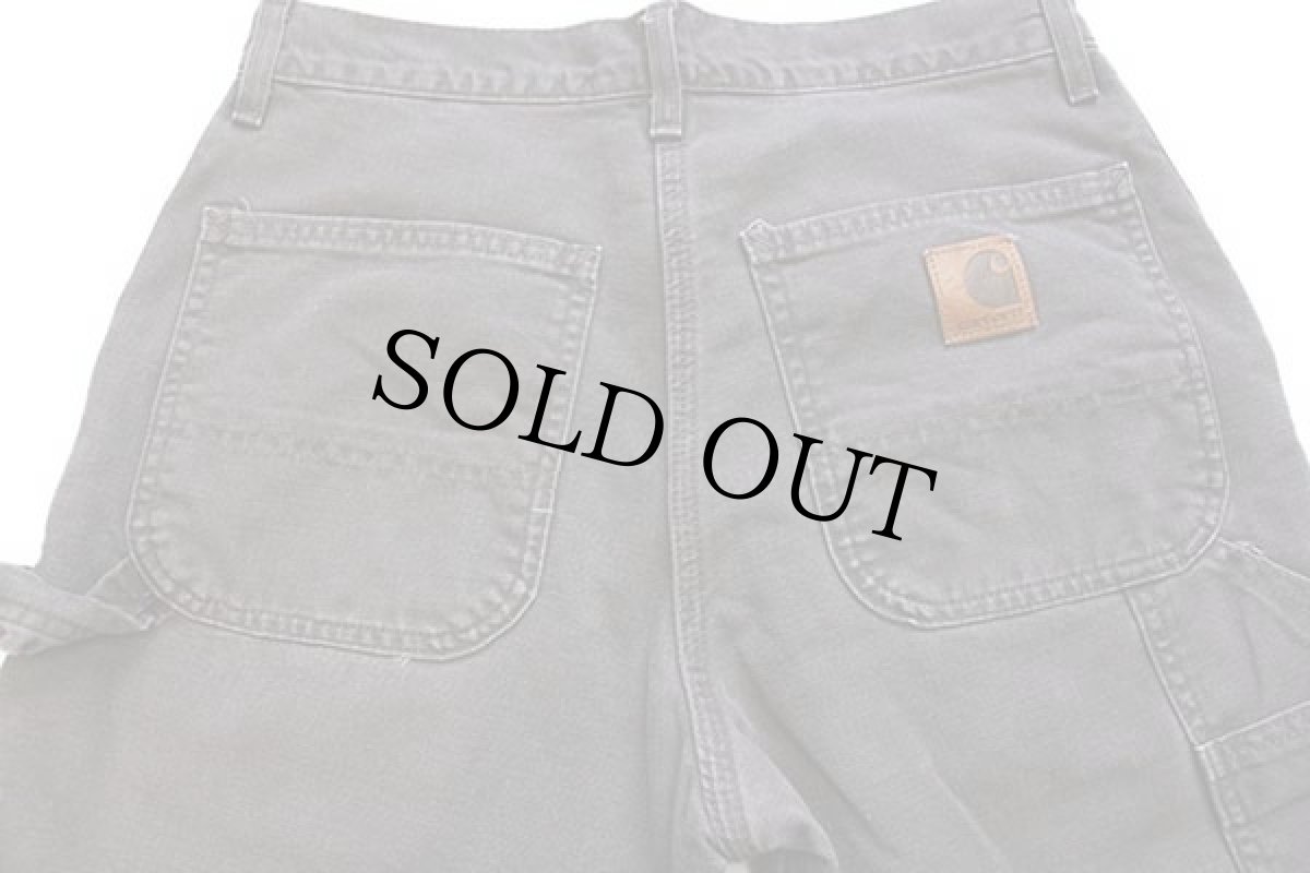 画像5: 00s USA製 carharttカーハート チェック ネルライナー ダック地 ペインターパンツ グレーブラウン w31 L30 (5)