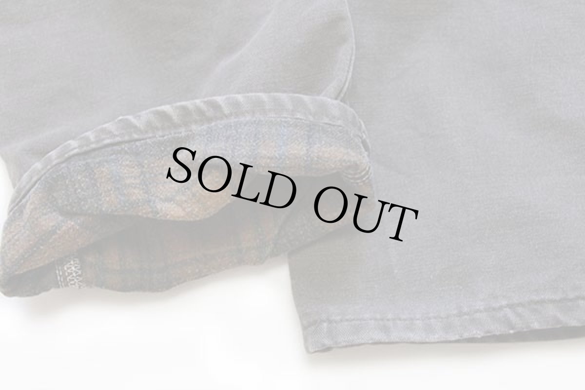 画像7: 00s USA製 carharttカーハート チェック ネルライナー ダック地 ペインターパンツ グレーブラウン w31 L30 (7)