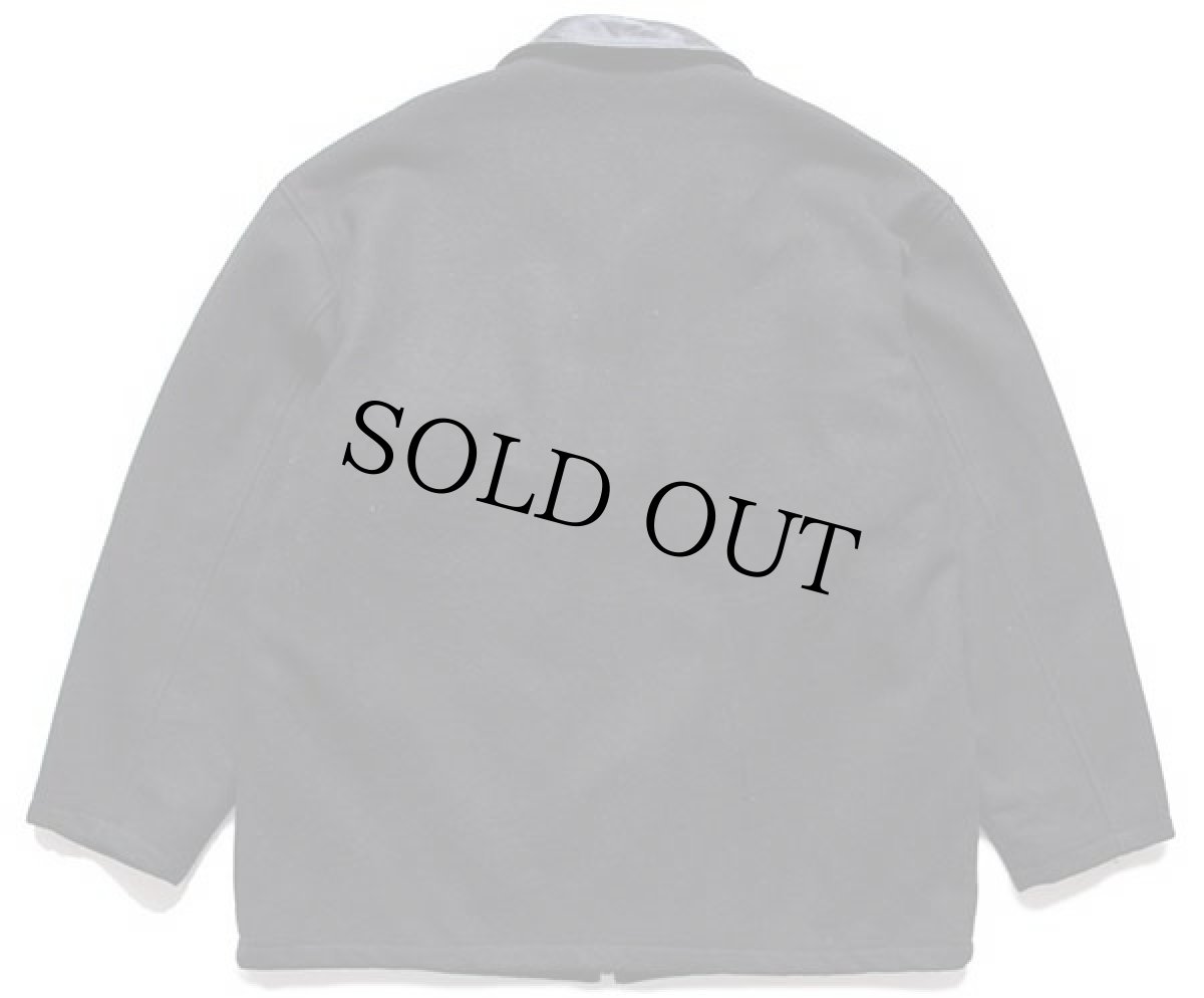 画像2: カナダ製 IRONHEAD KITCHENER DUTCHMEN 刺繍 メルトン ウール ロング スタジャン 黒 XL (2)