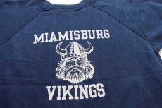 画像3: 60s MIAMISBURG VIKINGS コットン 半袖スウェット 紺 (3)