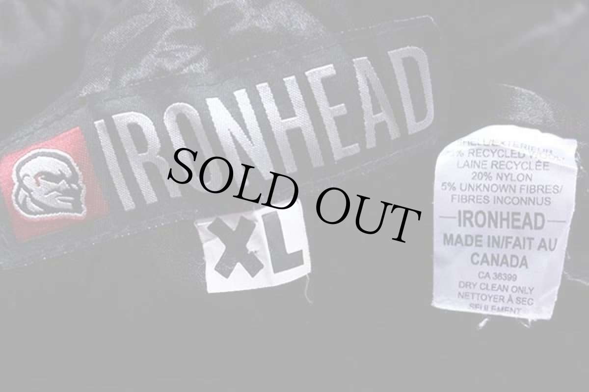 画像4: カナダ製 IRONHEAD KITCHENER DUTCHMEN 刺繍 メルトン ウール ロング スタジャン 黒 XL (4)