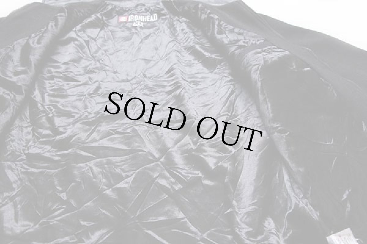 画像5: カナダ製 IRONHEAD KITCHENER DUTCHMEN 刺繍 メルトン ウール ロング スタジャン 黒 XL (5)