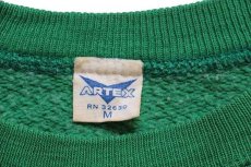 画像5: 70s ARTEX Santa Anita 馬 両面 フロッキープリント 半袖スウェット 緑 M (5)