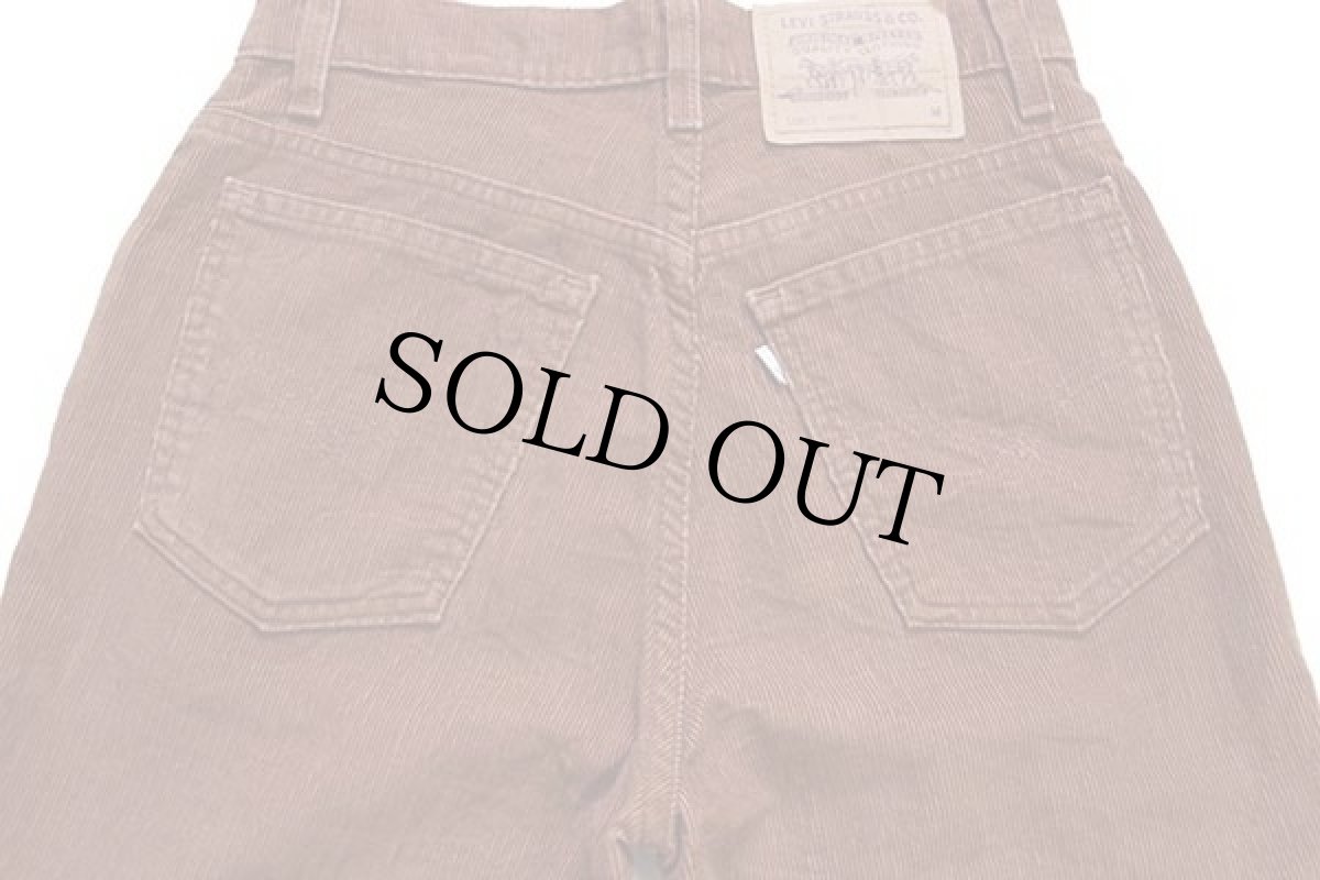 画像5: 90s USA製 Levi'sリーバイス 917 コーデュロイパンツ 茶 7 JR.M★ブーツカット (5)