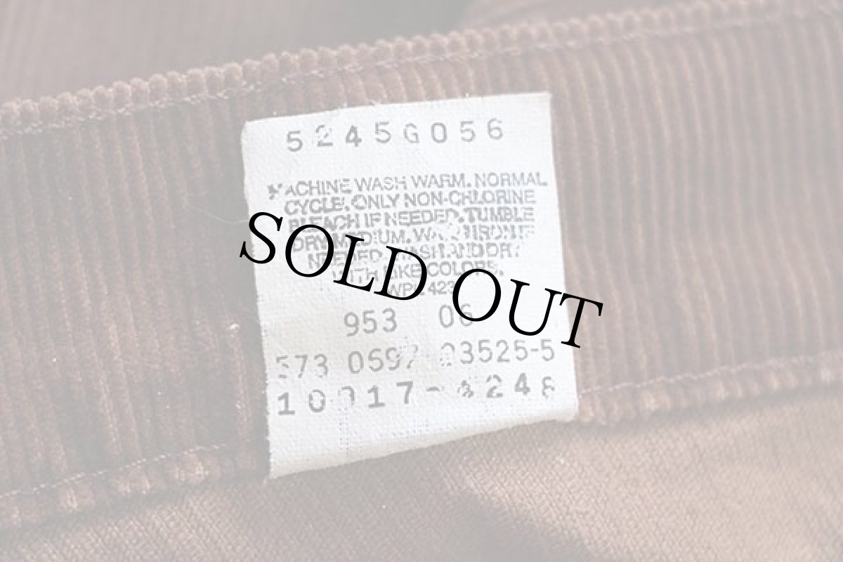 画像7: 90s USA製 Levi'sリーバイス 917 コーデュロイパンツ 茶 7 JR.M★ブーツカット (7)
