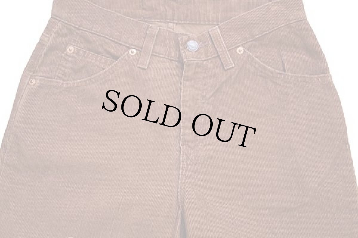 画像4: 90s USA製 Levi'sリーバイス 917 コーデュロイパンツ 茶 7 JR.M★ブーツカット (4)