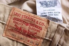 画像6: 00s トルコ製 Levi'sリーバイス 751 コーデュロイパンツ 薄茶 w32 L32★ユーロ (6)