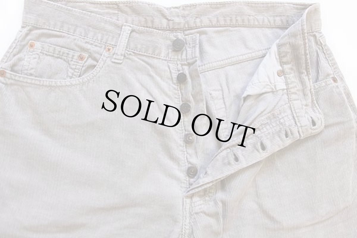 画像4: 90s イタリア製 Levi'sリーバイス 551 コーデュロイパンツ グレーベージュ w34 L32★ユーロ (4)