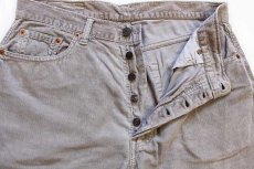 画像4: 90s イタリア製 Levi'sリーバイス 551 コーデュロイパンツ グレーベージュ w34 L32★ユーロ (4)