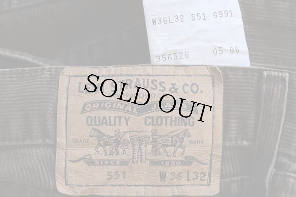 画像6: 90s Levi'sリーバイス 551 コーデュロイパンツ 焦げ茶 w36★ユーロ (6)