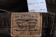 画像6: 90s Levi'sリーバイス 551 コーデュロイパンツ 焦げ茶 w36★ユーロ (6)