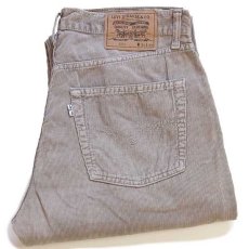 画像1: 90s イタリア製 Levi'sリーバイス 551 コーデュロイパンツ グレーベージュ w34 L32★ユーロ (1)