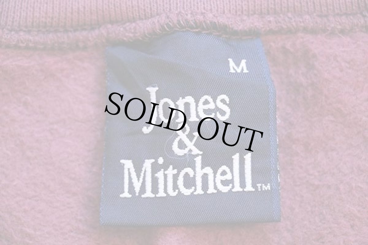 画像4: 90s USA製 UNITED AIRLINES ロゴ刺繍 コットン スウェット 小豆色 M (4)