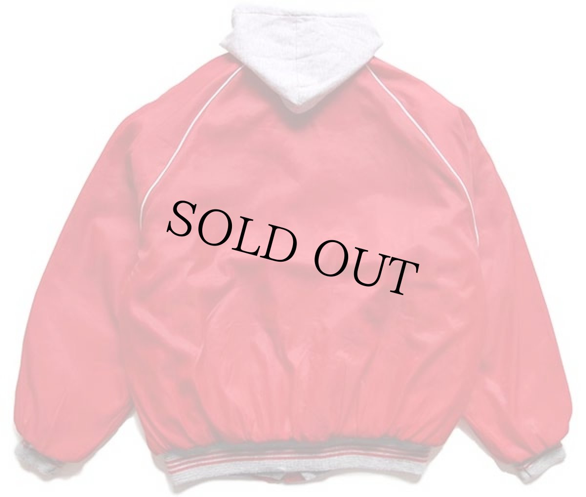 画像2: 90s USA製 Bass Pro Shops フード付き キルティングライナー ナイロンジャケット 赤 L (2)