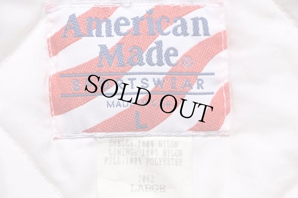 画像4: 90s USA製 CHARLOTTE MOTOR SPEEDWAY 刺繍 マルチカラー 切り替え キルティングライナー ナイロン レーシングジャケット L (4)