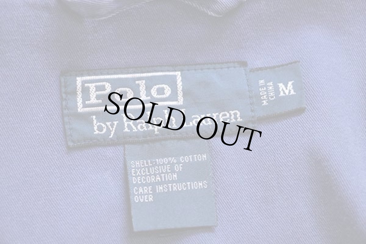 画像4: ポロ ラルフローレン ヨット 刺繍 チンスト付き コットンジャケット 紺 フェード M (4)