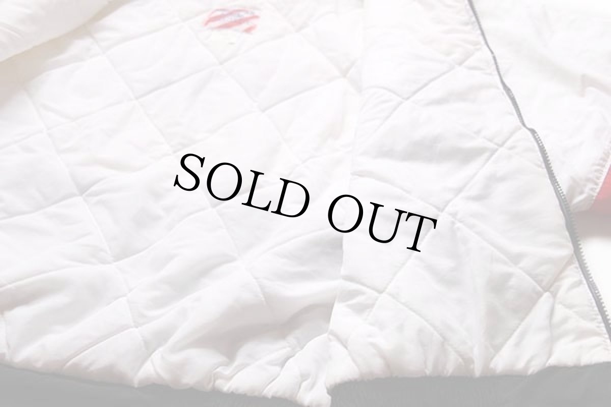 画像5: 90s USA製 CHARLOTTE MOTOR SPEEDWAY 刺繍 マルチカラー 切り替え キルティングライナー ナイロン レーシングジャケット L (5)