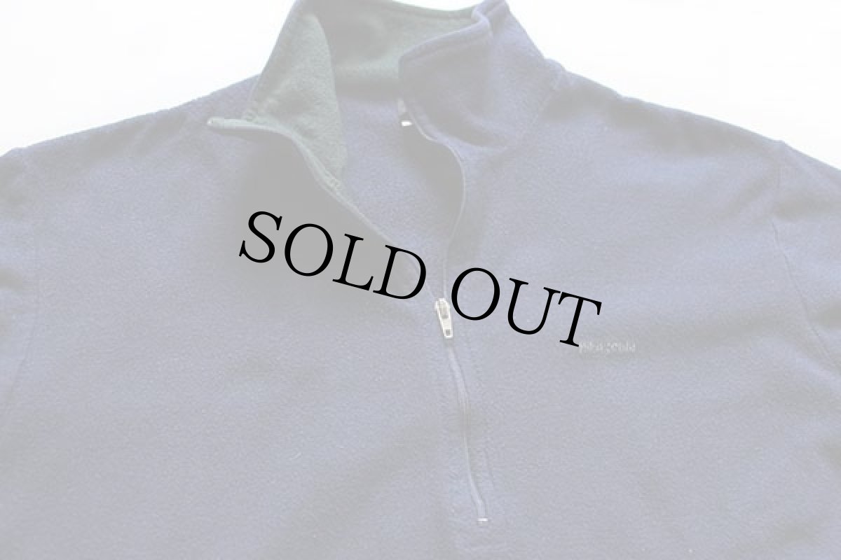 画像3: 90s USA製 patagoniaパタゴニア CAPILENEキャプリーン ハイネック ハーフジップ インナー フリース 紺 S (3)