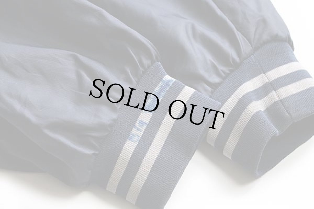 画像9: 90s USA製 ST.BERNARD HIGH SCHOOL 刺繍 ボアライナー ナイロンパーカー 紺 3X (9)