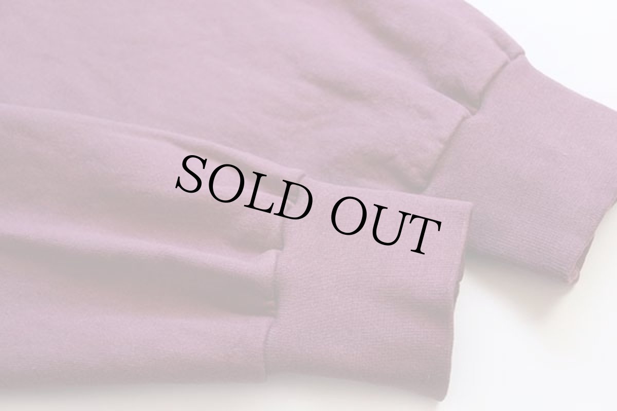 画像5: 90s USA製 UNITED AIRLINES ロゴ刺繍 コットン スウェット 小豆色 M (5)