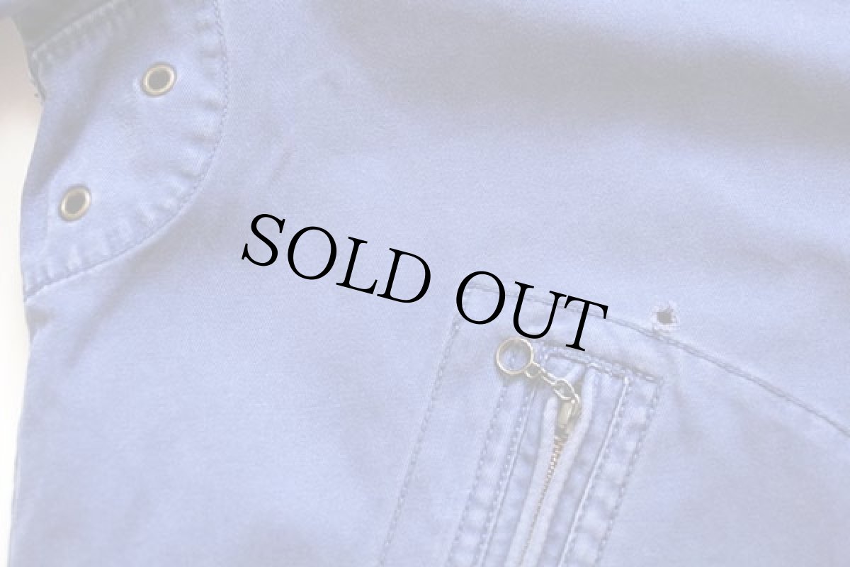 画像7: ポロ ラルフローレン ヨット 刺繍 チンスト付き コットンジャケット 紺 フェード M (7)