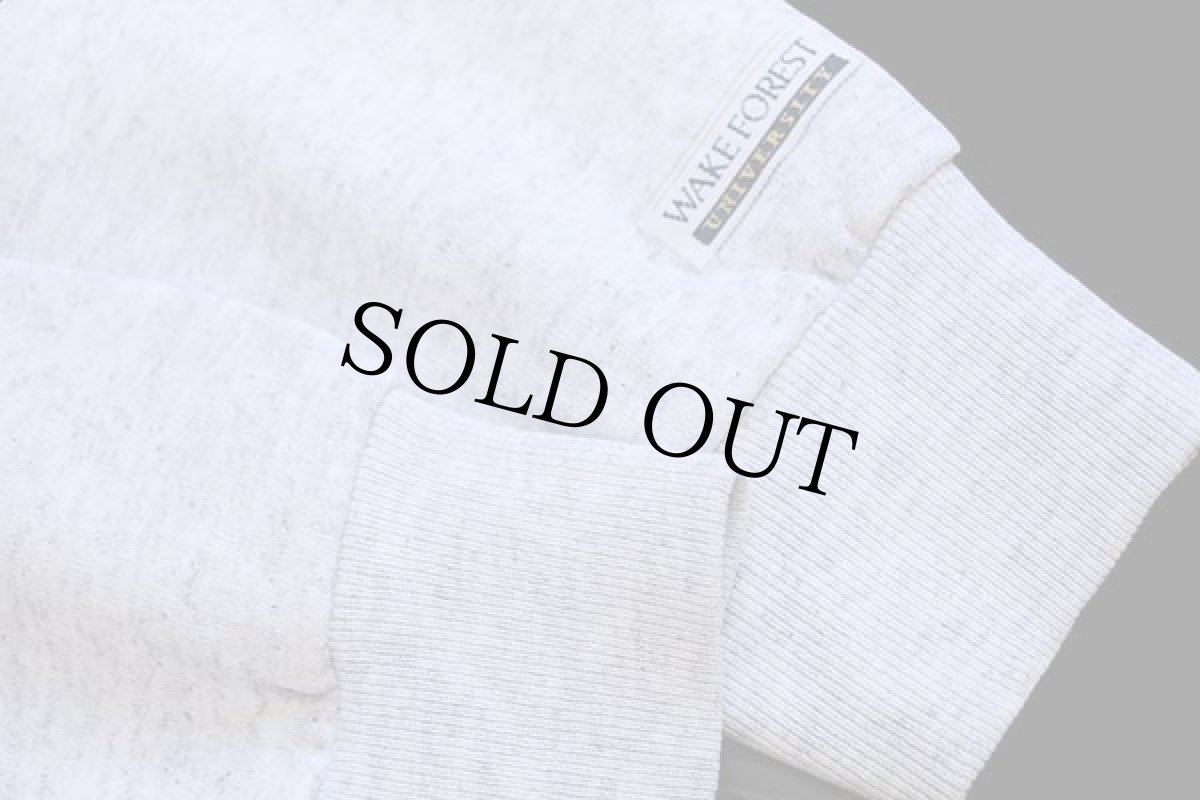 画像5: 90s USA製 WAKE FOREST UNIVERSITY 発泡プリント スウェット 杢ライトグレー XXL (5)