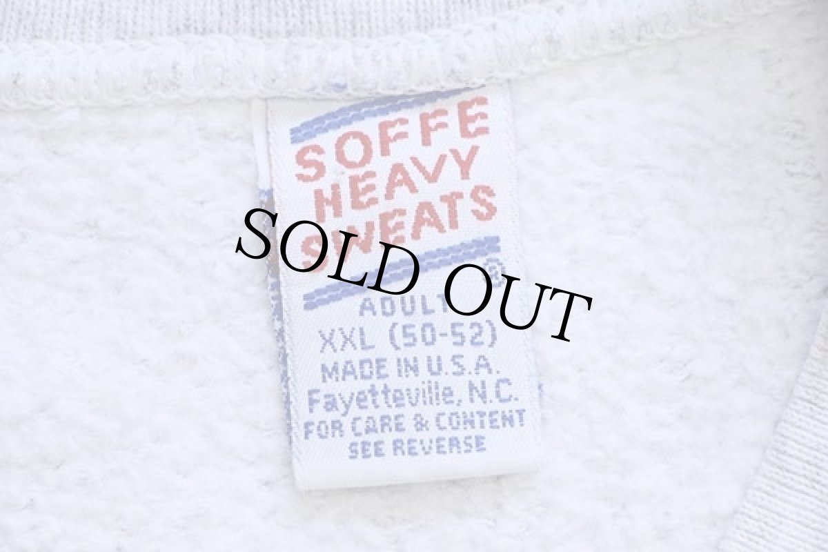 画像4: 90s USA製 WAKE FOREST UNIVERSITY 発泡プリント スウェット 杢ライトグレー XXL (4)