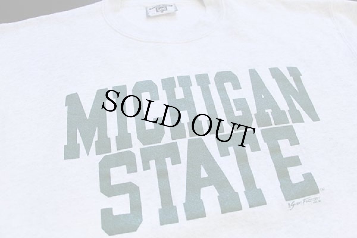画像3: 90s USA製 Leeリー MICHIGAN STATE スウェット 杢ライトグレー L (3)