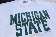 画像3: 90s USA製 Leeリー MICHIGAN STATE スウェット 杢ライトグレー L (3)