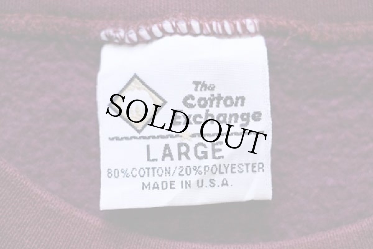 画像4: 90s USA製 The Cotton Exchange VIRGINIA TECH NOKIA アメフト 刺繍 スウェット ワインレッド L (4)