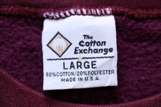 画像4: 90s USA製 The Cotton Exchange VIRGINIA TECH NOKIA アメフト 刺繍 スウェット ワインレッド L (4)