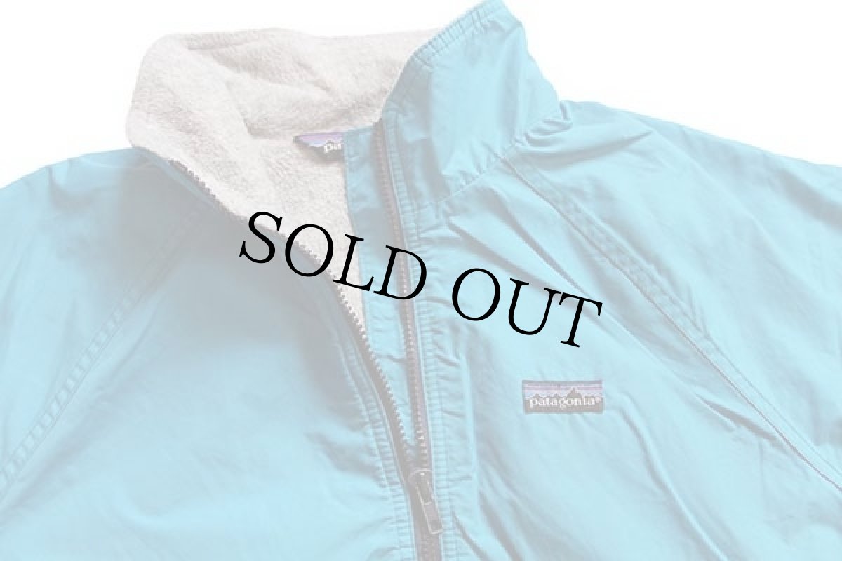 画像3: 80s USA製 patagoniaパタゴニア フリースライナー ナイロンジャケット ターコイズ 13/14★シェルドシンチラ (3)