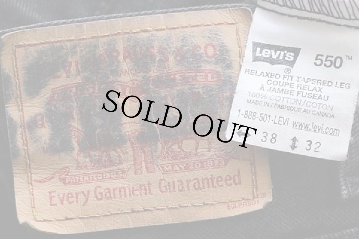 画像5: 90s カナダ製 Levi'sリーバイス 550 ブラック デニムパンツ w38 L32★77 ユーロ (5)
