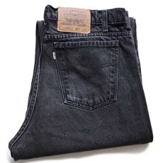 画像1: 90s メキシコ製 Levi'sリーバイス 553 ブラック デニムパンツ w36 L29 (1)