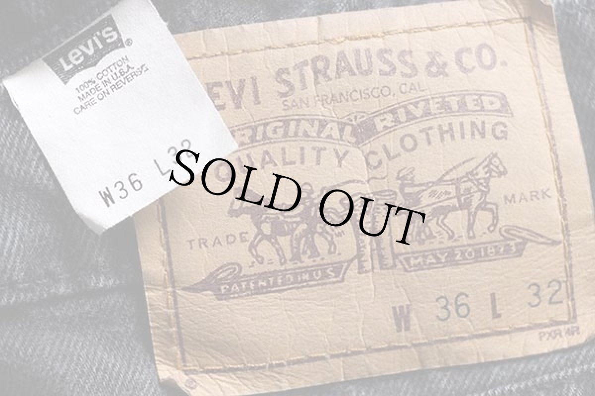 画像6: 90s USA製 Levi'sリーバイス 553 ブラック デニムパンツ w36 L32 (6)