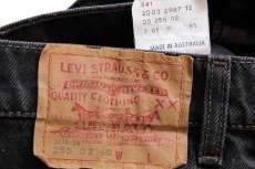 画像6: 90s オーストラリア製 Levi'sリーバイス 255 ブラック デニムパンツ 14 (6)