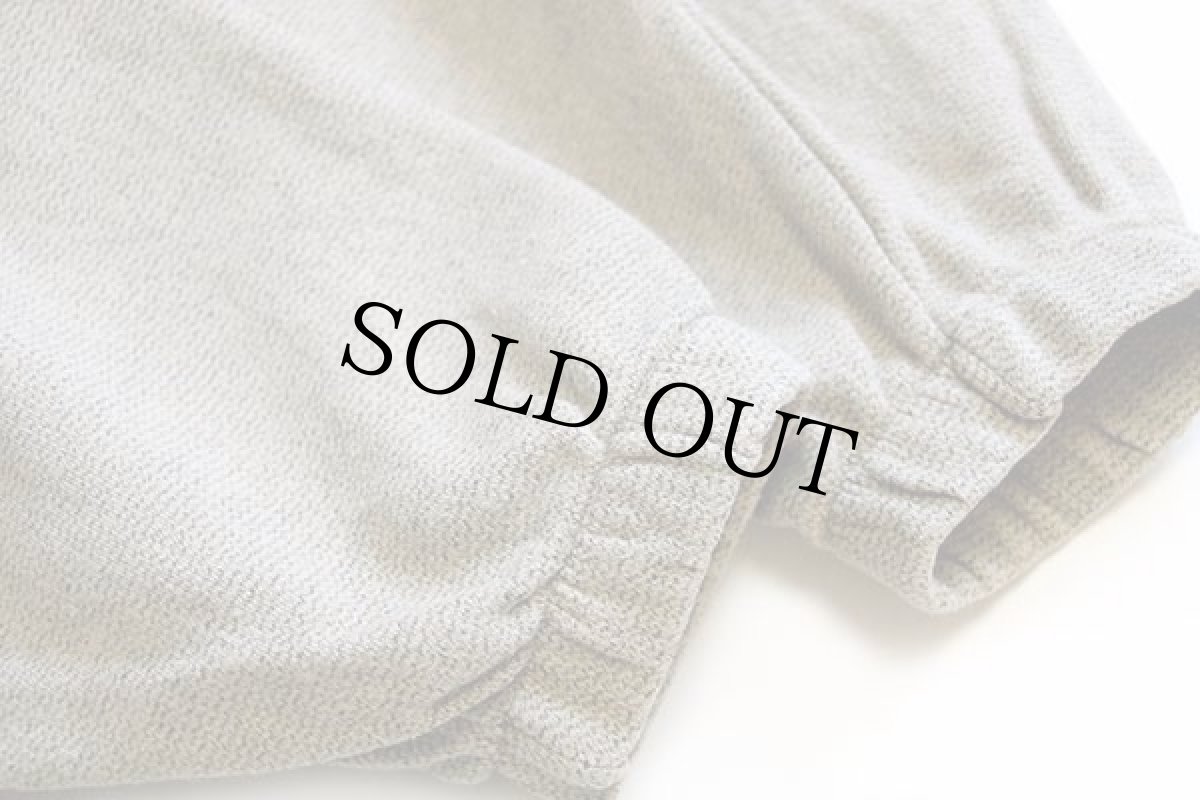 画像5: カナダ製 Canada TORONTO 刺繍 レイヤード モックネック ハーフジップ スウェット 杢ベージュ XL (5)