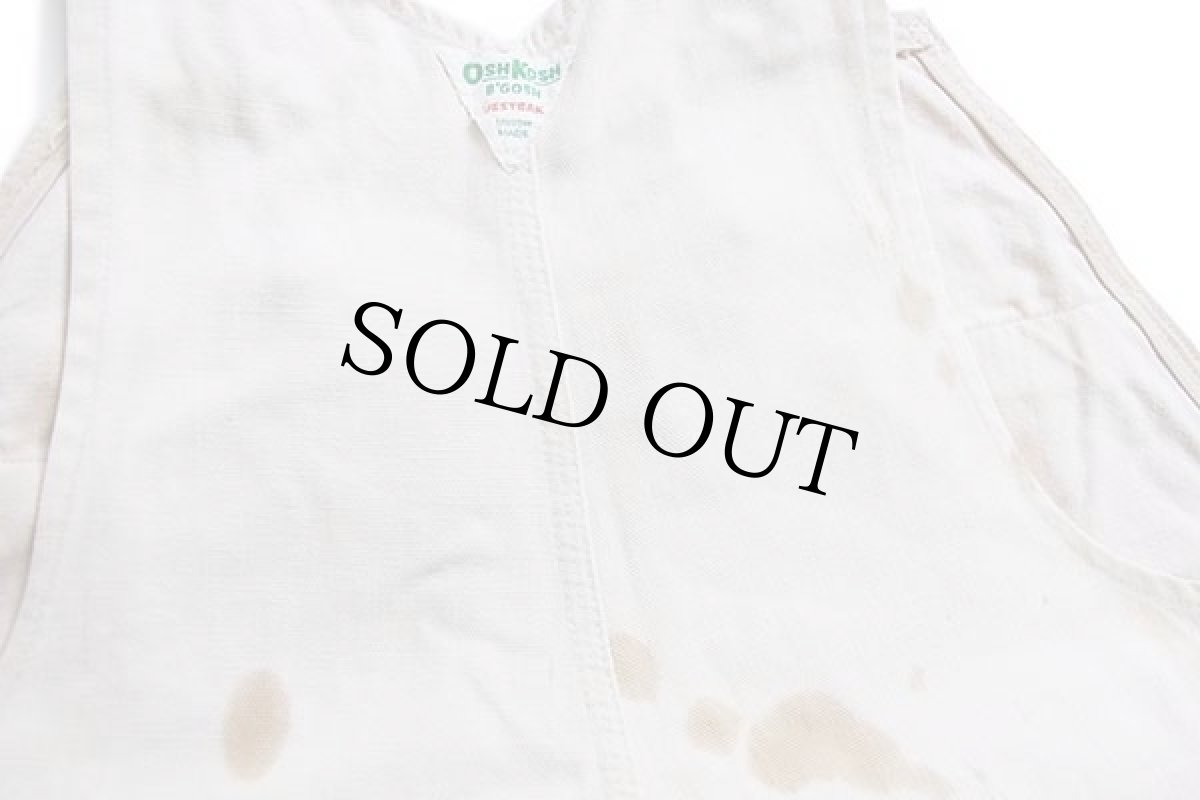 画像8: 80s OSHKOSH B'GOSH エプロン付き ダック地 ダブルニー オーバーオール カスタム (8)