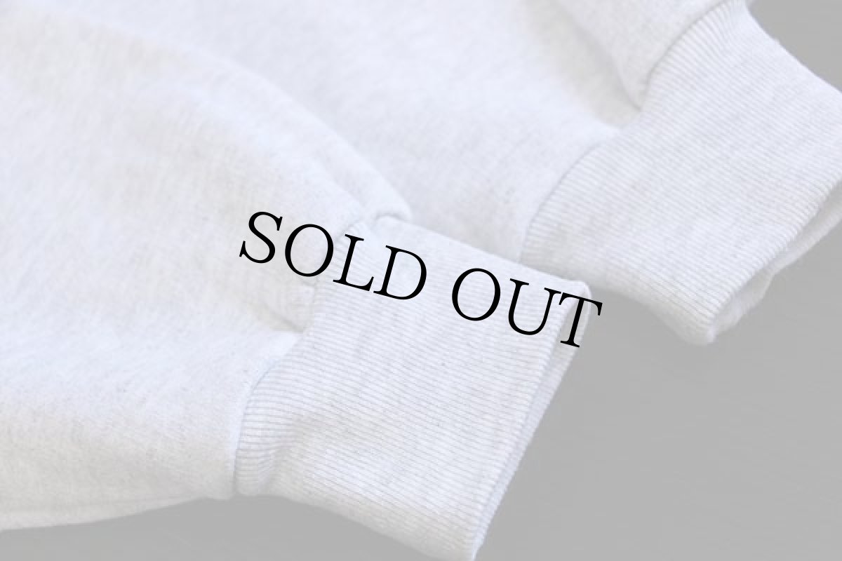 画像6: 90s USA製 ウルフ アート モックネック スウェット 杢ライトグレー M (6)