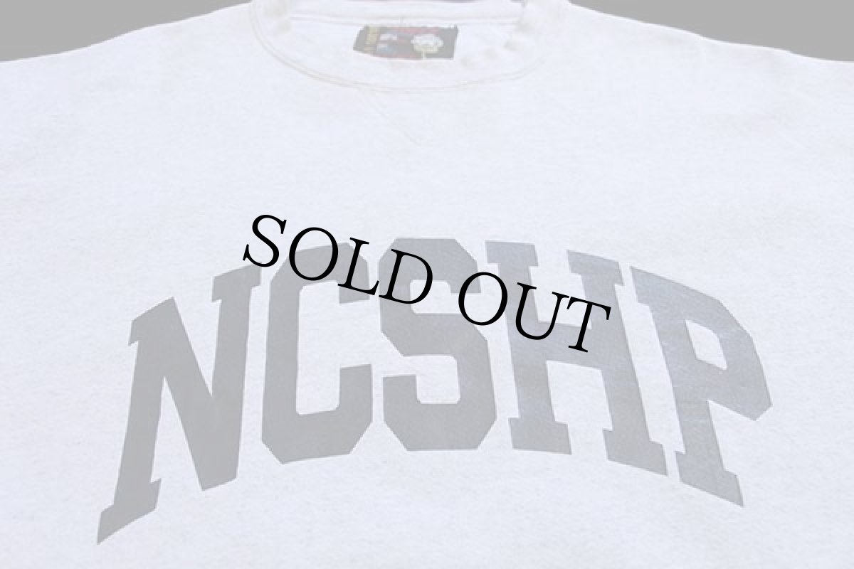 画像3: 90s USA製 NCSHP 前V スウェット 杢ライトグレー XL (3)