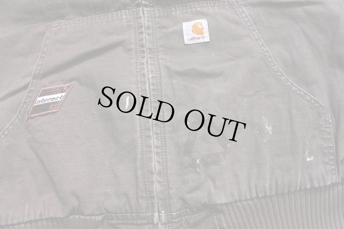 画像7: メキシコ製 carharttカーハート パッチ付き ツートン 切り替え キルティングライナー コットン アクティブジャケット パーカー 2XL (7)