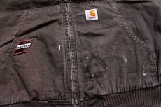 画像7: メキシコ製 carharttカーハート パッチ付き ツートン 切り替え キルティングライナー コットン アクティブジャケット パーカー 2XL (7)