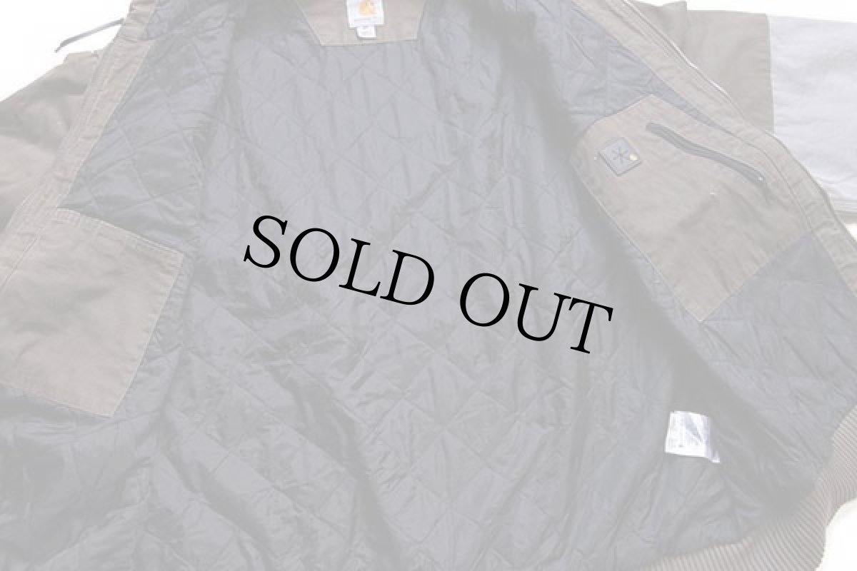 画像5: メキシコ製 carharttカーハート パッチ付き ツートン 切り替え キルティングライナー コットン アクティブジャケット パーカー 2XL (5)