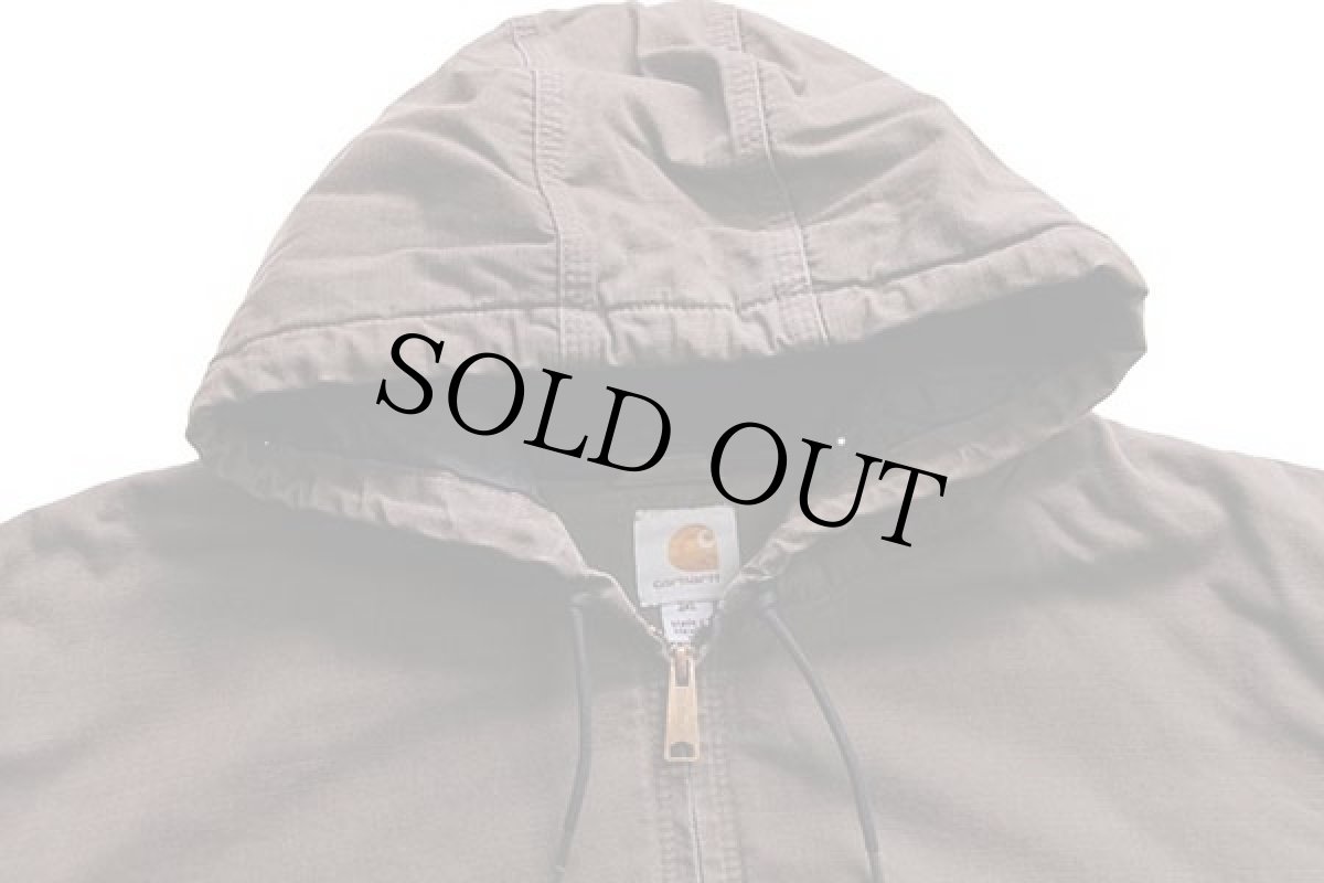 画像3: メキシコ製 carharttカーハート パッチ付き ツートン 切り替え キルティングライナー コットン アクティブジャケット パーカー 2XL (3)