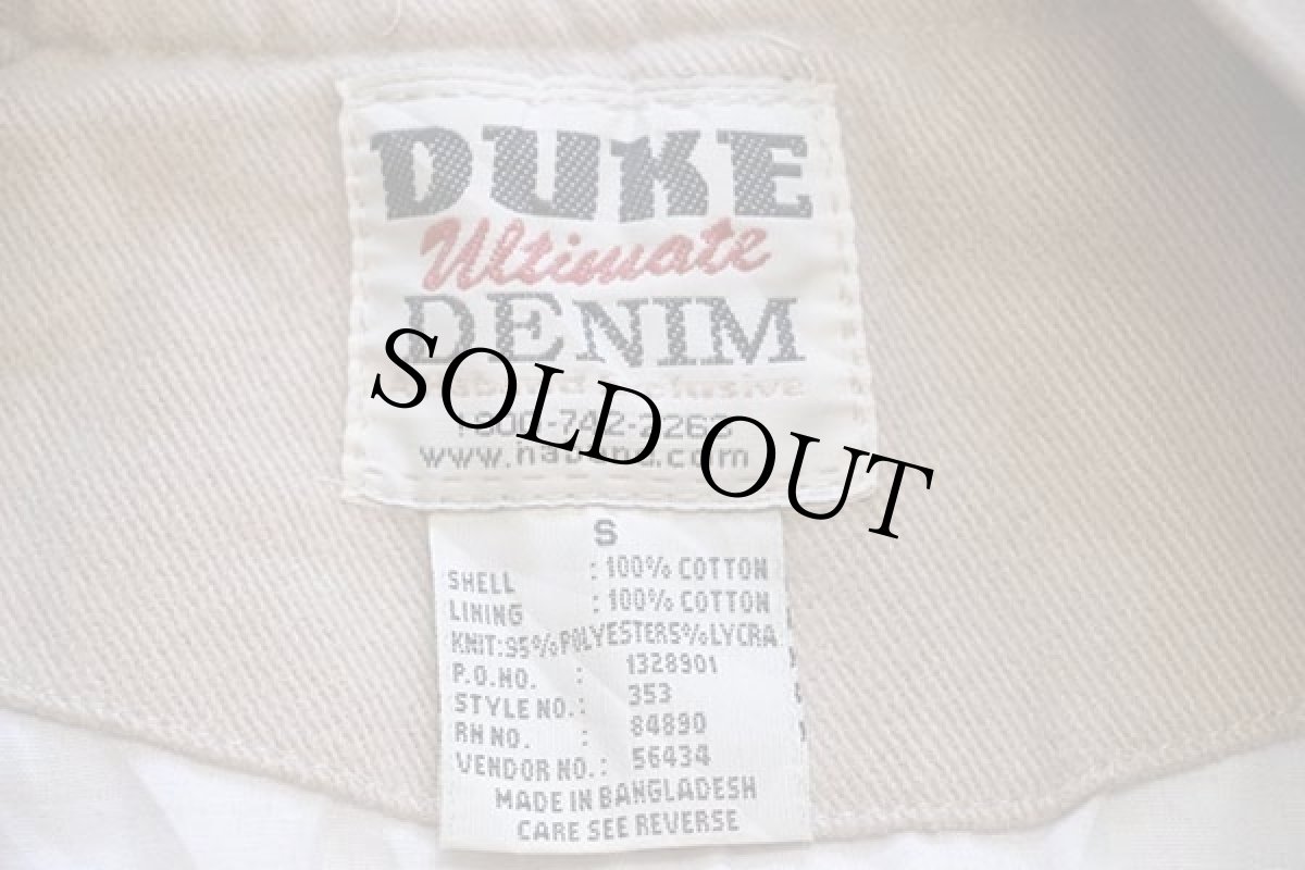 画像4: DUKE Ultimate DENIM 無地 カラーデニム スタジャン ベージュ S (4)