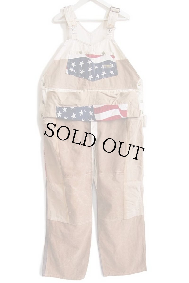 画像2: 80s OSHKOSH B'GOSH エプロン付き ダック地 ダブルニー オーバーオール カスタム (2)