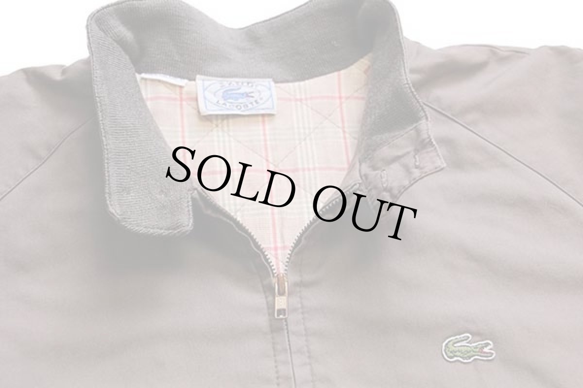 画像3: 80s IZOD LACOSTE ラコステ ワンポイント キルティングライナー ジャケット グレーブラウン XL (3)