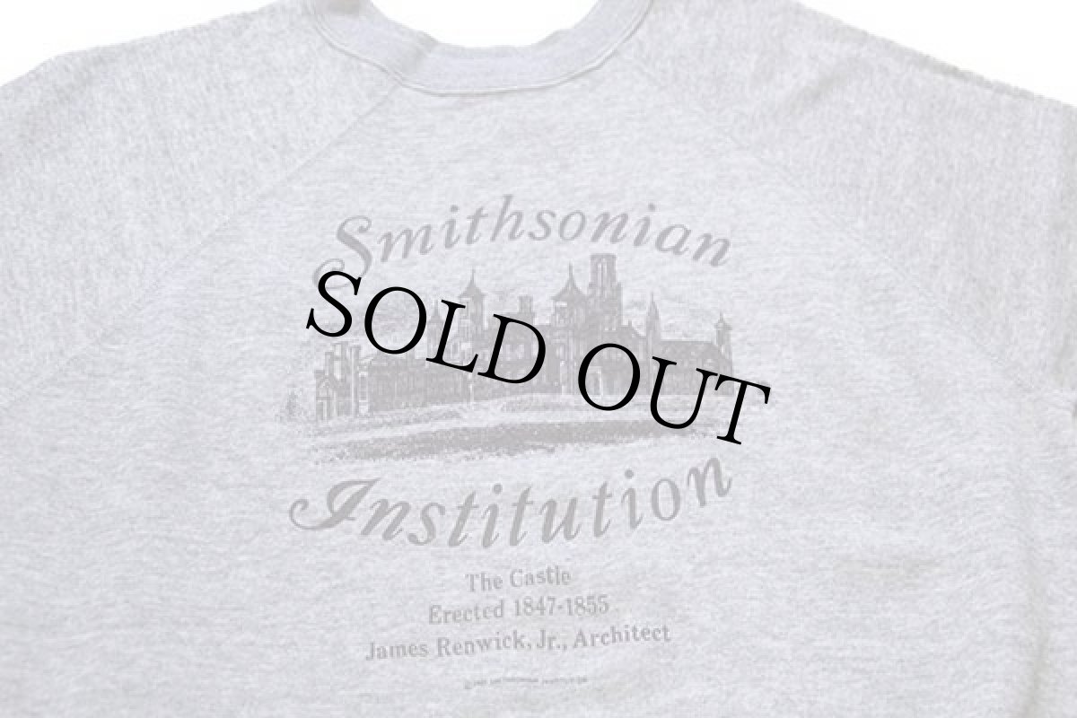 画像3: 80s USA製 Tultex Smithsonian Institution アート スウェット 杢グレー XL (3)