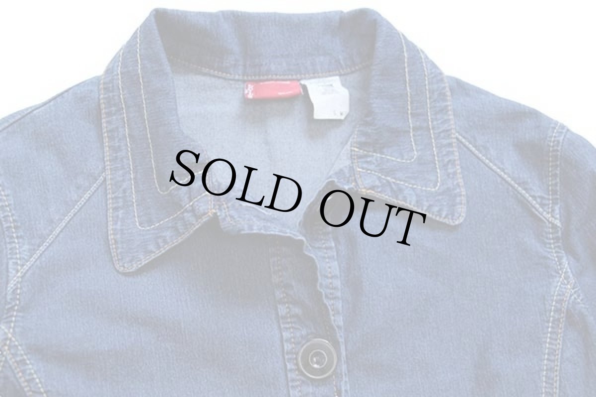 画像4: 00s Levi'sリーバイス マキシ丈 ストレッチ デニム ワンピース S MIS (4)